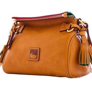 Dooney & Bourke leather tassel crossbody zip bag used